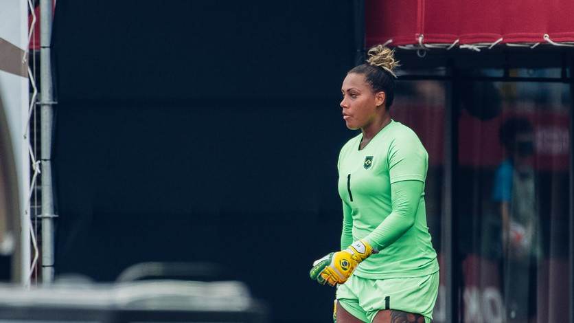 Bárbara, goleira da seleção feminina de futebol nas Olimpíadas