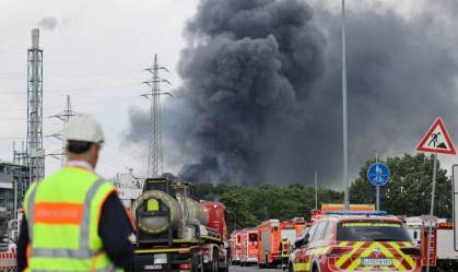 Incêndio em complexo químico em Leverkusen, na Alemanha