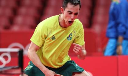Calderano é 1º mesa-tenista do Brasil a se classificar para quartas de final
