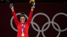 No taekwondo 67kg, a sérvia Milica Mandic foi a campeã