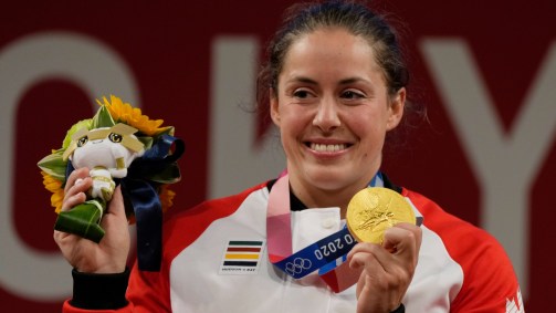 No levantamento de peso até 64kg, ouro ficou com a canadense Maude Charron