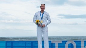 Carissa Moore (EUA), primeira vencedora do surfe nas Olimpíadas
