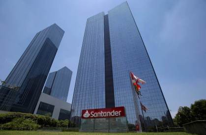 Edifício do Santander Brasil em São Paulo (SP) 09/01/2019