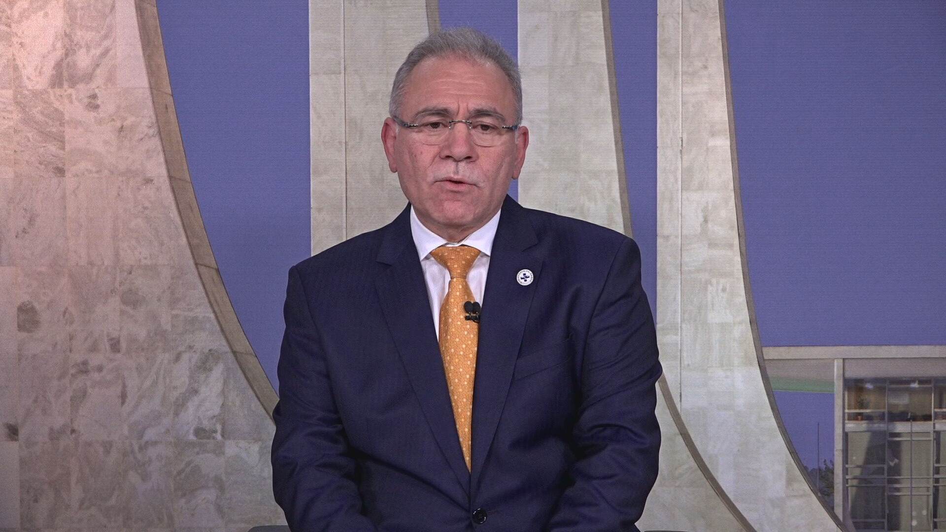 Ministro da Saúde Marcelo Queiroga em entrevista à CNN Ministro da Saúde Marcelo Queiroga em entrevista à CNN