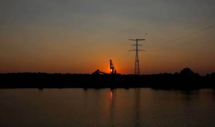Vista de instalações de grãos da Bunge em Owensboro, Kentucky (EUA)