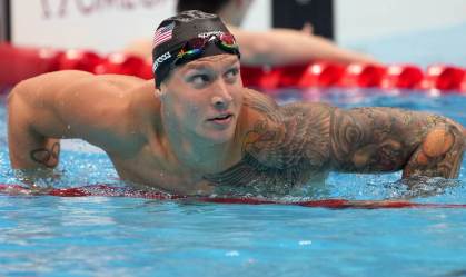 Caeleb Dressel, campeão dos 100m livre na natação das Olimpíadas de Tóquio