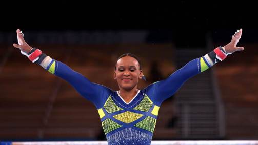 Rebeca Andrade na final da prova individual geral da ginástica artística