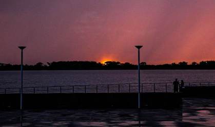 Entardecer em Porto Alegre