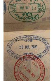 Carimbo no passaporte de Francisco Maximiano Carimbo no passaporte de Francisco Maximiano