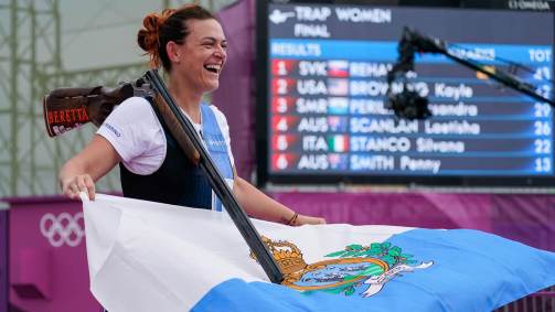 Atiradora Alessandra Perilli é a primeira pessoa de San Marino a conquistar