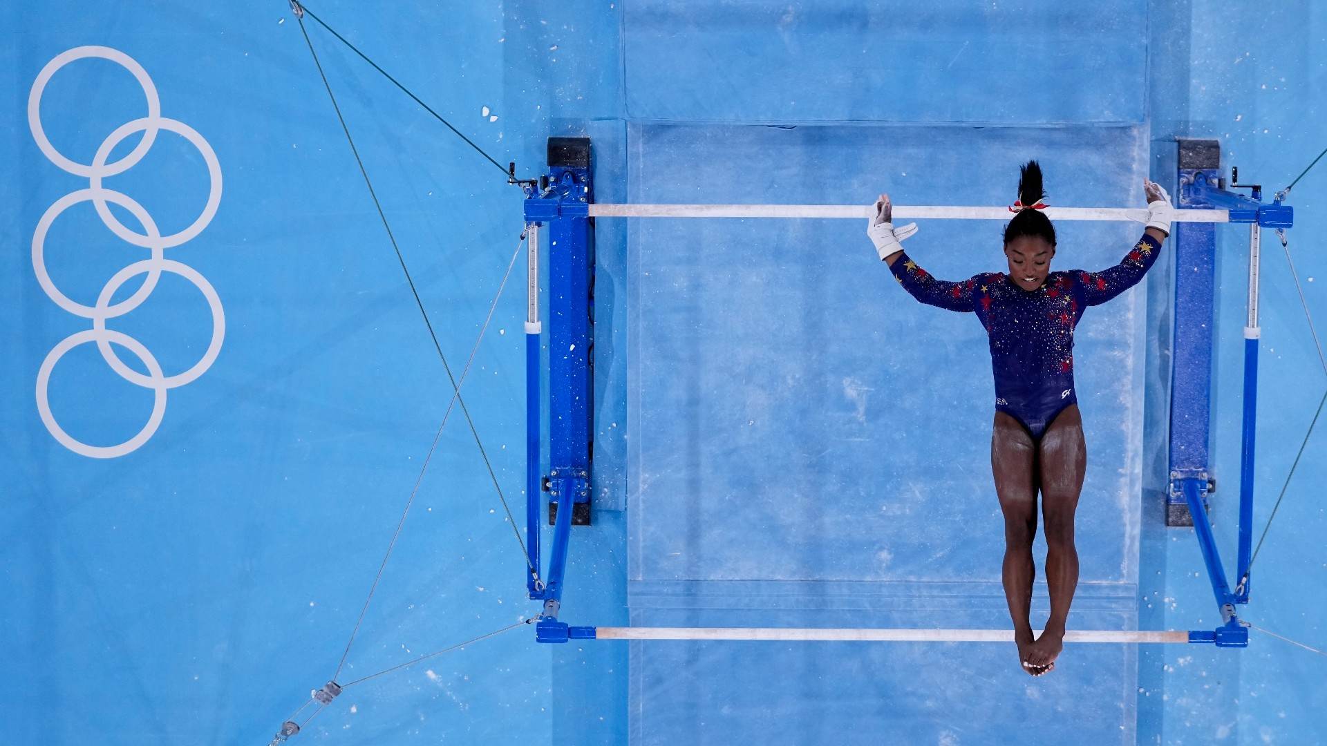 Simone Biles na classificação nas barras assimétricas nos Jogos Simone Biles na classificação nas barras assimétricas nos Jogos
