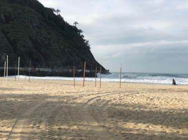 Frio afasta banhistas das praias do Rio de janeiro neste sábado (31/08)