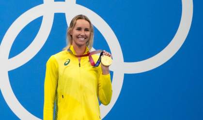 Emma McKeon, nadadora da Austrália, ouro nos 100m livre nos Jogos