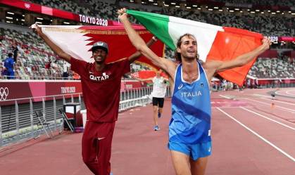 Dois ouros? Barshim e Tamberi dividem primeiro lugar no salto em altura