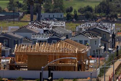 Construção de casas residenciais nos EUA
