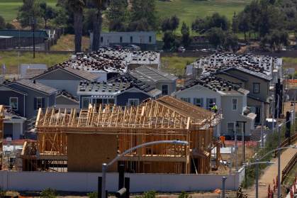 Construção de casas residenciais nos EUA