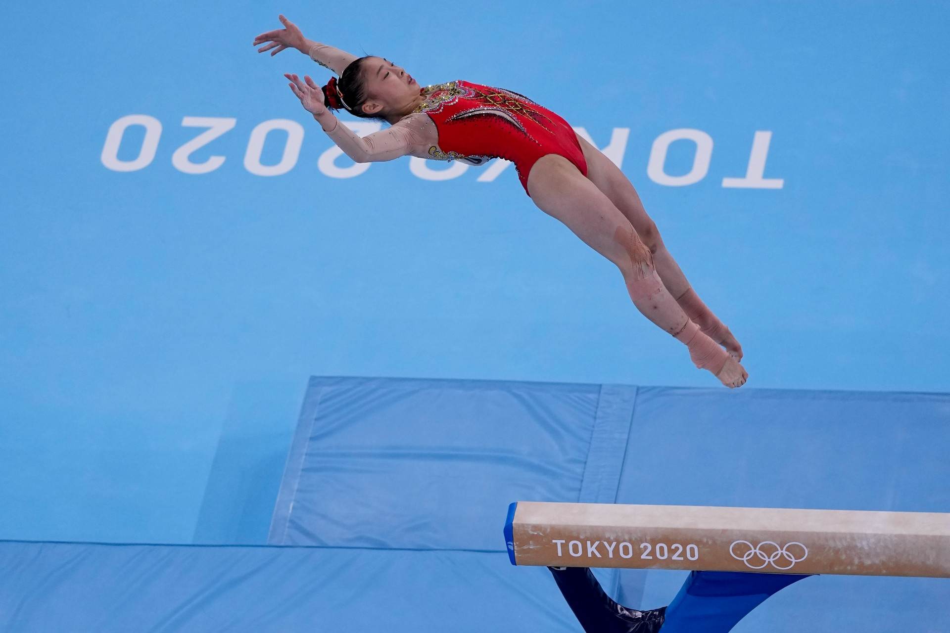 Guan Chenchen, da China, ficou com ouro na final da trave com nota 14.633 Guan Chenchen, da China, ficou com ouro na final da trave com nota 14.633