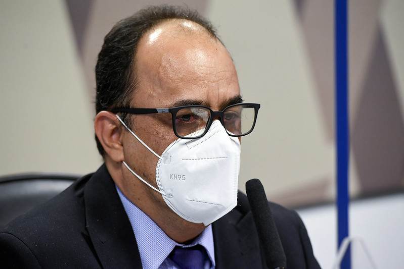 Amilton Gomes de Paula durante CPI da Pandemia