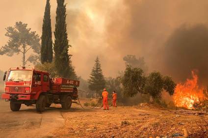 Incêndio florestal que atingiu a Turquia