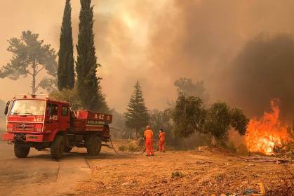 Incêndio florestal que atingiu a Turquia