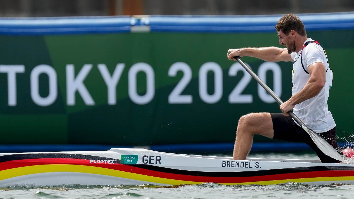 Sebastian Brendel nas semifinais da canoagem nas Olímpiadas Sebastian Brendel nas semifinais da canoagem nas Olímpiadas