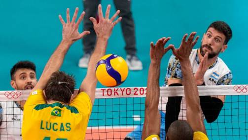 Brasil e Argentina no vôlei masculino