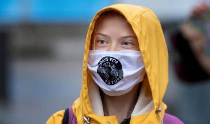  Greta Thunberg em protesto em Estocolmo
