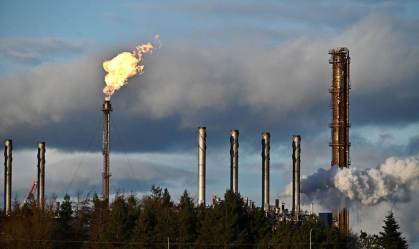 Planta de indústria química da ExxonMobil