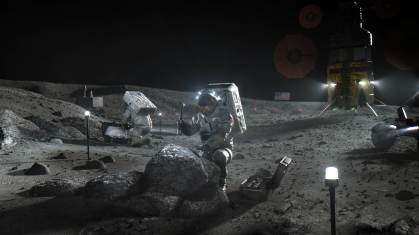 Representação artística da missão Artemis da Nasa