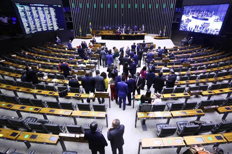 Plenário da Câmara dos Deputados durante votação da PEC do voto impresso Plenário da Câmara dos Deputados durante votação da PEC do voto impresso