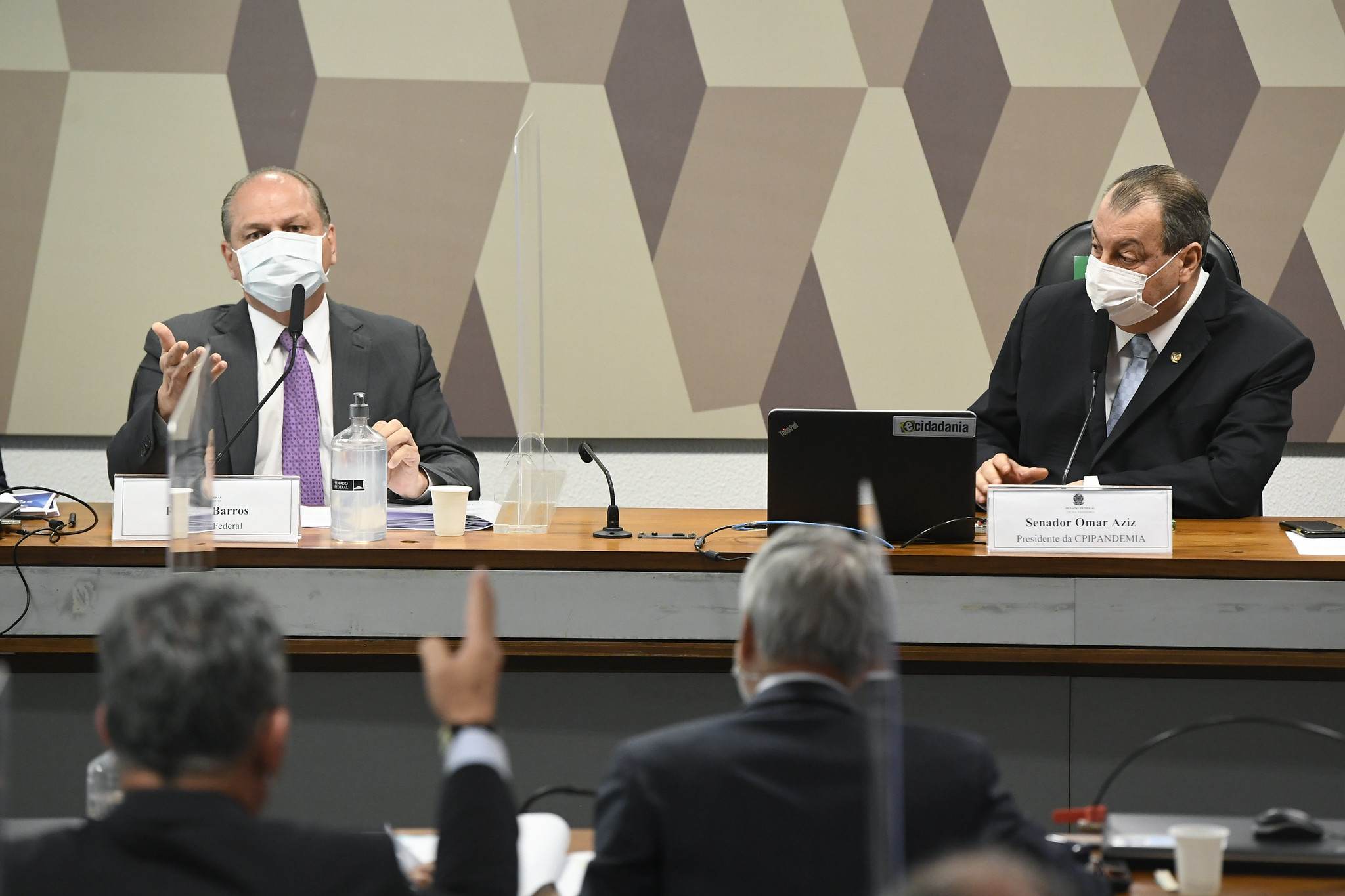 O deputado Ricardo Barros e o senador Omar Aziz, presidente da CPI da Pandemia O deputado Ricardo Barros e o senador Omar Aziz, presidente da CPI da Pandemia