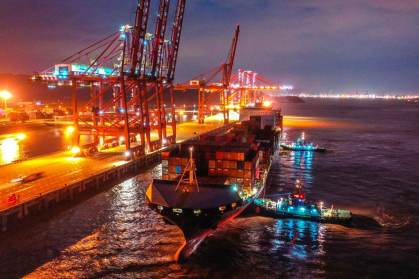 Porto de Ningbo-Zhoushan, na China