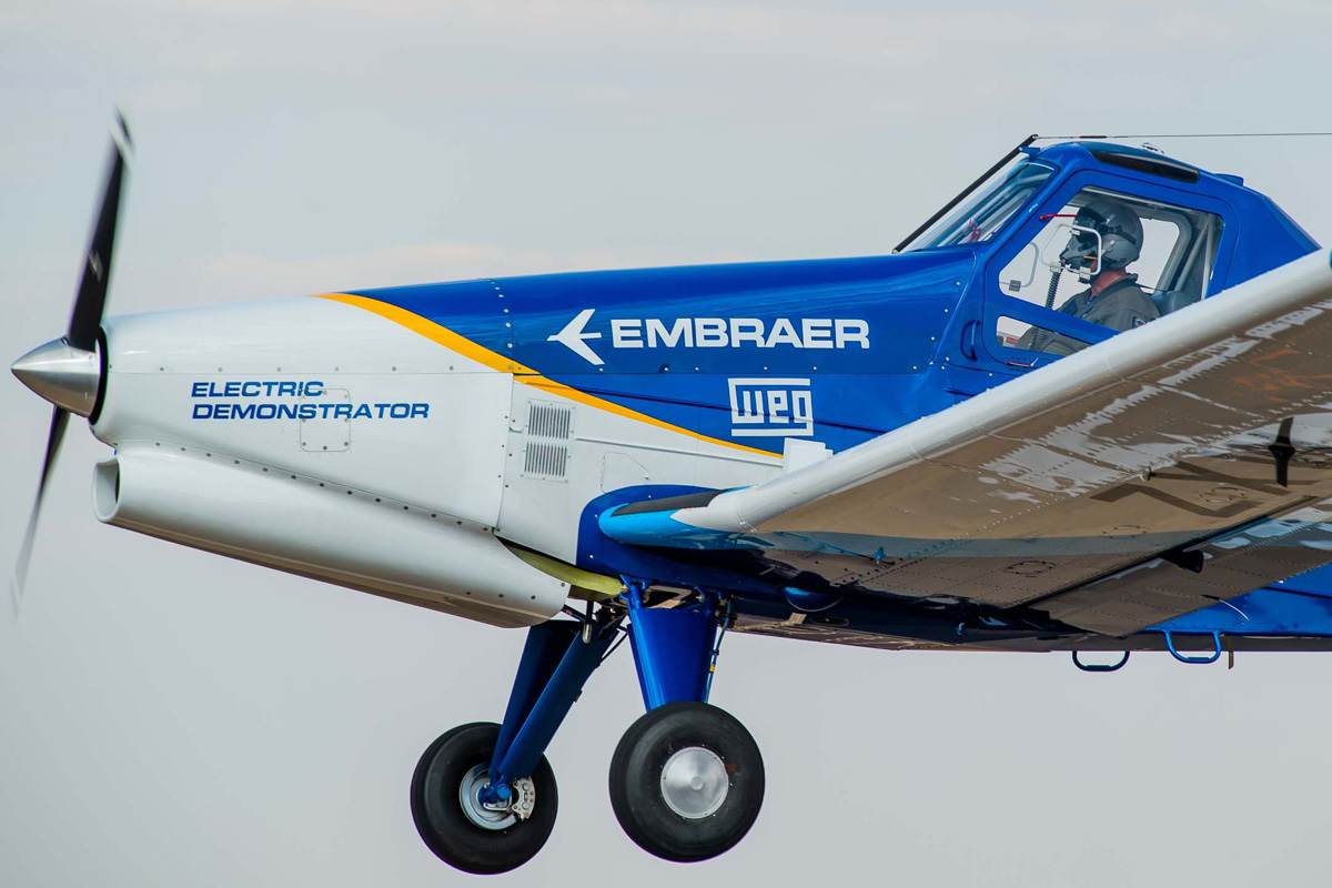 Primeiro voo de avião elétrico desenvolvido pela Embraer Primeiro voo de avião elétrico desenvolvido pela Embraer