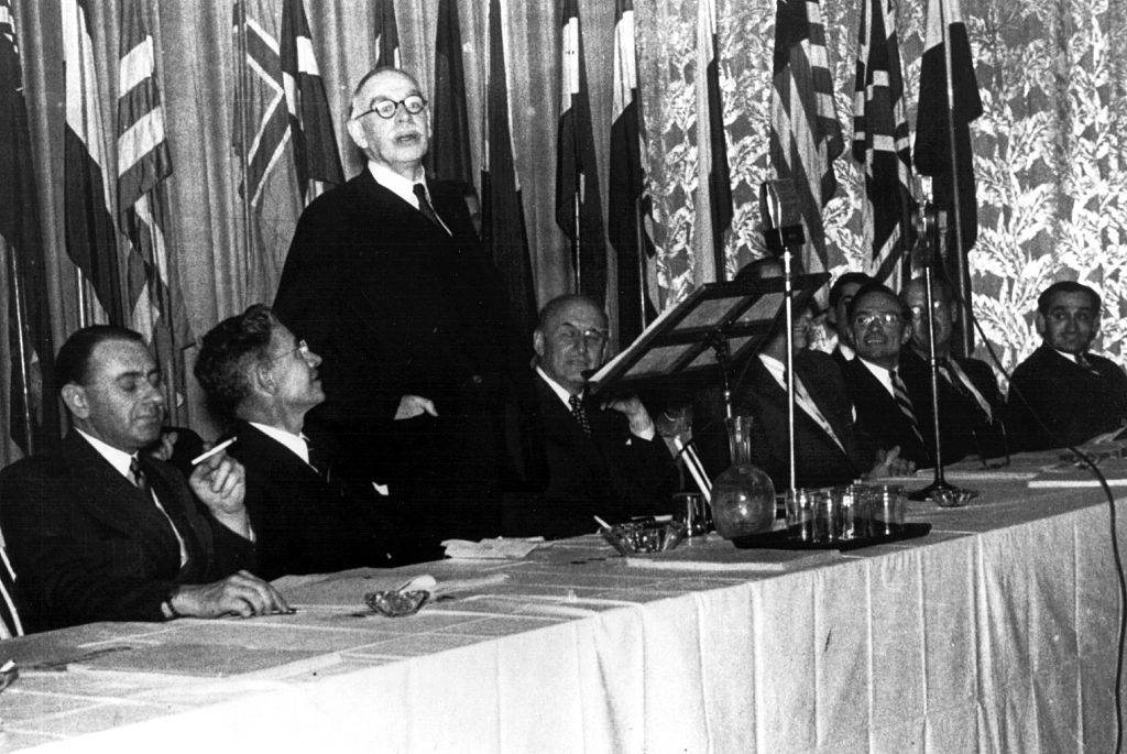 John Keynes em Bretton Woods, em 1944
