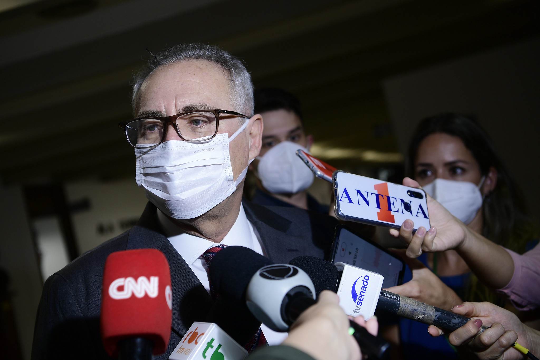 O senador Renan Calheiros (MDB-AL), relator da CPI da Pandemia / Pedro França/Agência Senado