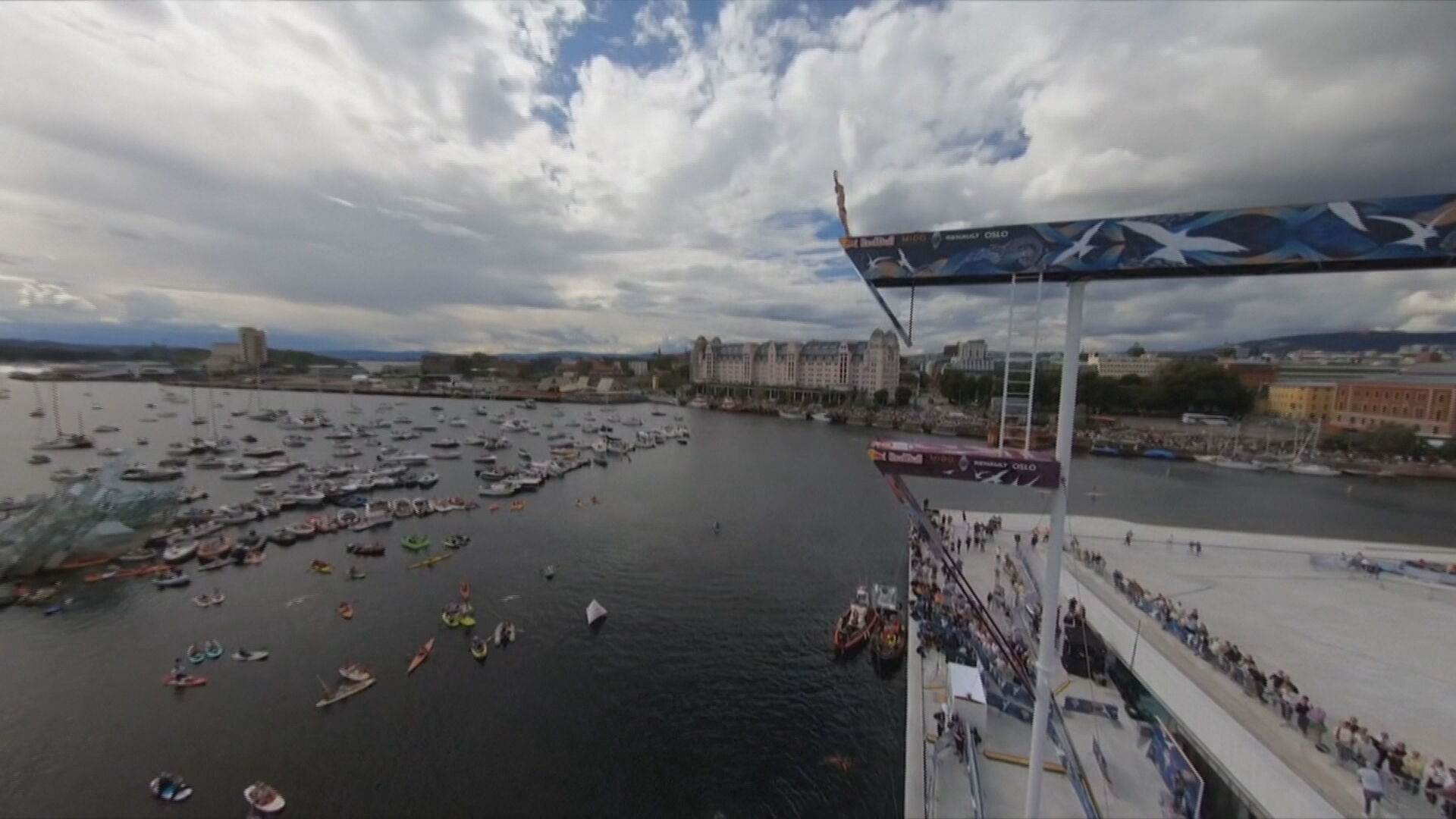 Campeonato Internacional de Salto de Penhasco aconteceu em Oslo, na Noruega