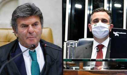 O presidente do STF, Luiz Fux, e o presidente do Senado Federal, Rodrigo Pacheco