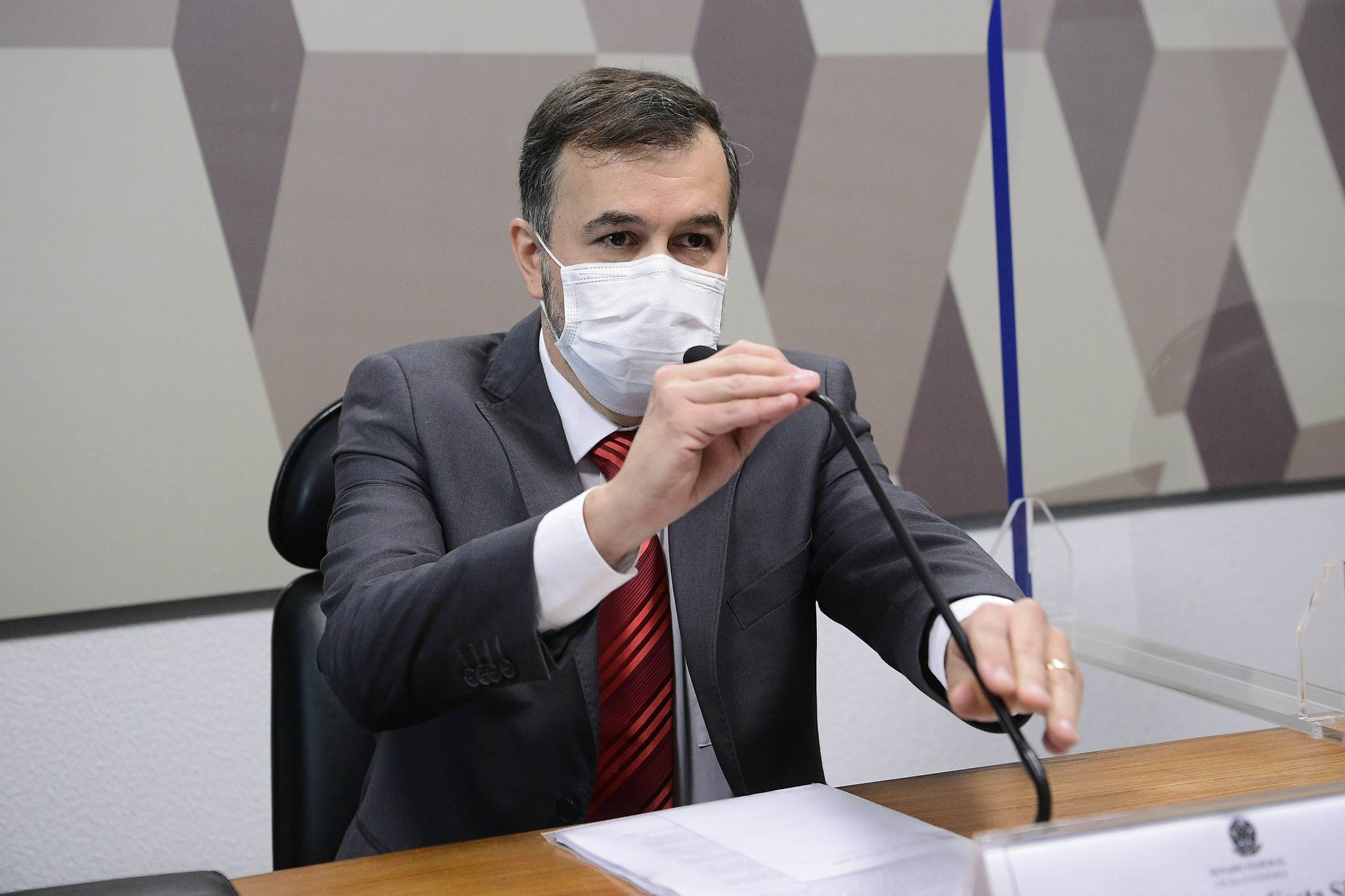 Alexandre Marques, auditor afastado do TCU, na CPI da Pandemia Alexandre Marques, auditor afastado do TCU, na CPI da Pandemia