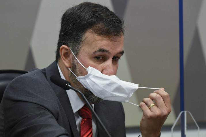 Alexandre Marques, auditor do TCU, na CPI da Pandemia / Jefferson Rudy/Agência Senado