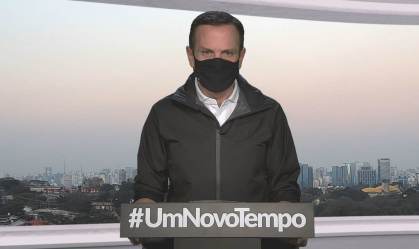 O governador de São Paulo João Doria (PSDB) em entrevista à CNN