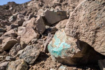 Minério de cobre em Aynak, na província de Logar, no Afeganistão