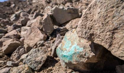 Minério de cobre em Aynak, na província de Logar, no Afeganistão