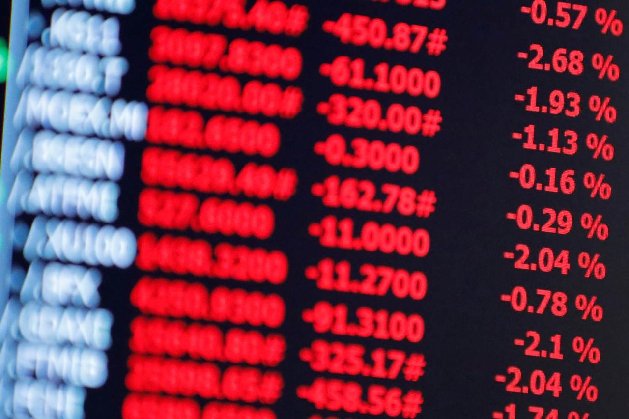 Painel com cotações do mercado financeiro. 19/8/2021