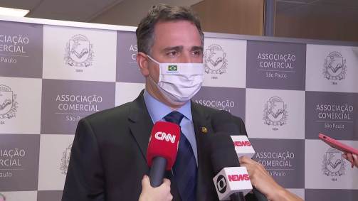O presidente do Senado, Rodrigo Pacheco (DEM-MG)