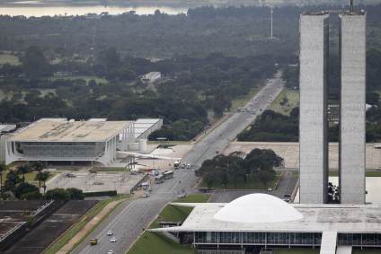Palácio do Planalto e Congresso Nacional, em Brasília
