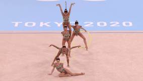 Equipe brasileira conseguiu apenas a 12ª posição na classificação e acabou eliminada da final da ginástica rítmica geral (07/08/2021)