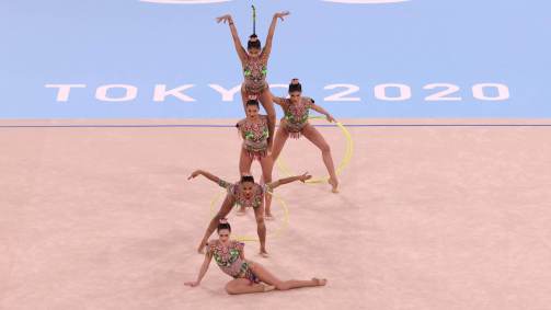 Equipe brasileira conseguiu apenas a 12ª posição na classificação e acabou eliminada da final da ginástica rítmica geral (07/08/2021)