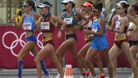 Antes de punição, Erica Sena estava em 3ª e brigava pela prata na marcha atlética
