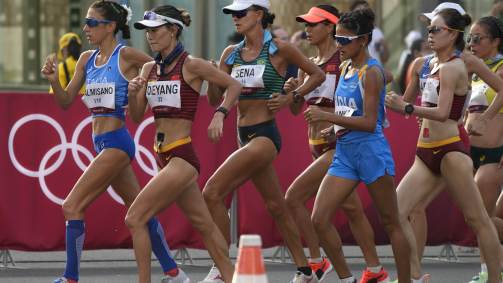 Antes de punição, Erica Sena estava em 3ª e brigava pela prata na marcha atlética