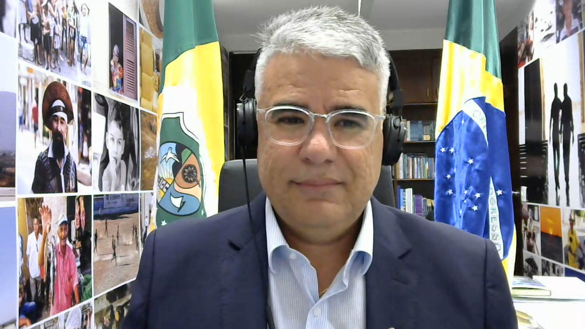 O senador Eduardo Girão (Podemos-CE), titular da CPI da Pandemia, em entrevista à CNN
